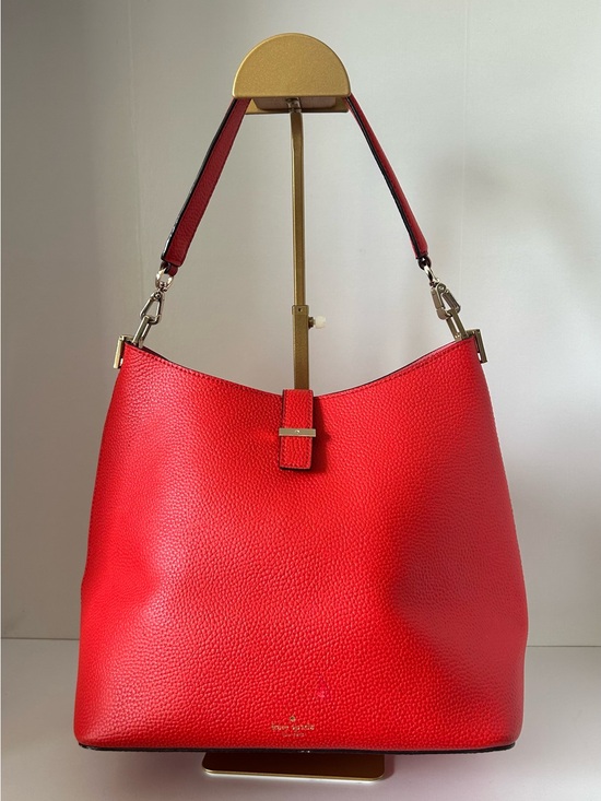 kate spade Handbags - kate spade Red Pebbled Leather Shoulder Hobo